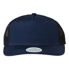 LEGACY&reg; Five-Panel Trucker Cap Navy Slub/ Black