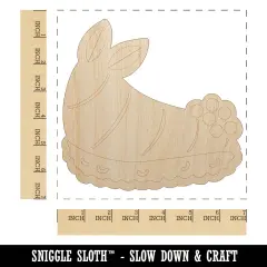 Funny Sea Bunny Shaped Sushi Nudibranch Unfinished Wood Shape Piece Cutout for DIY Craft Projects