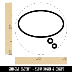 Thought Speech Bubble Outline Self-Inking Rubber Stamp for Stamping Crafting Planners Brown