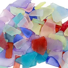 Sea Glass Craft 11 Ounces Assorted Colored Tumbled Sea Glass Decor Bulk Seaglass Pieces for Beach Wedding Decor and Crafts