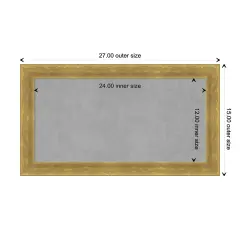 Angled Wood Framed Magnetic Board Angled Gold