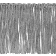 5 Yards of 6" Chainette Fringe Trim, Polyester, Decorative, Versatile for Costumes Gray