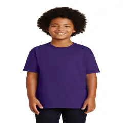 Gildan&reg; Classic Fit Crewneck short sleeve Youth Tee Purple
