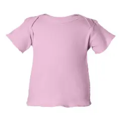 Rabbit Skins&reg; Infant Baby Short Sleeve Rib Tee-3400 Pink