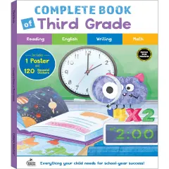 Carson Dellosa Complete Book of Third Grade Workbook, Reading Comprehension, Math, Language Arts, and Writing Practice, Classroom or Homeschool Curriculum