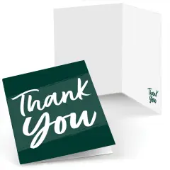 Big Dot of Happiness Emerald Elegantly Simple - Guest Party Favors Thank You Cards (8 count)