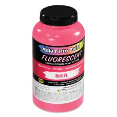 Smooth-On Maker Pro Acrylic-Urethane Paint - Fluorescent Red, 16 oz