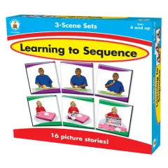 Carson Dellosa Learning to Sequence for Kids Puzzle, 3-Scene Sets With 16 Picture Board Stories, Pre-Reading Toddler Games and Preschool Learning Activities, Ages 4 and Up