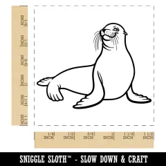 Smug Sea Lion Self-Inking Rubber Stamp Ink Stamper Red