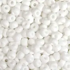 John Bead 2/0 Opaque Czech Glass Seed Beads, 500g White