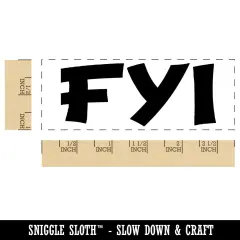 FYI For Your Information Bold Self-Inking Rubber Stamp Ink Stamper for Business Office Brown