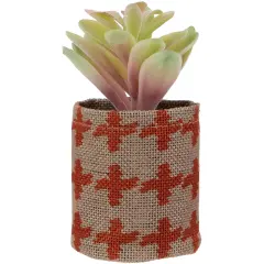 Northlight Artificial Pastel Succulent in Burlap Bag - 4.75" Multi