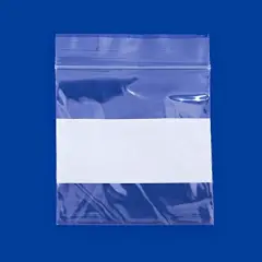 Clear Plastic Reclosable Zipper Bags 3x3 W/White Block (Package of 100)