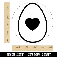 Heart in Egg Rubber Stamp for Stamping Crafting Planners