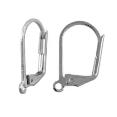 Lever Back DIY Earrings with Open Jump Ring Silver Plated - Create Elegant Dangle Earrings (1 Pair of Earrings)