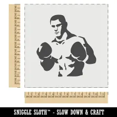 Boxer Man with Boxing Gloves Pugilist Wall Cookie DIY Craft Reusable Stencil