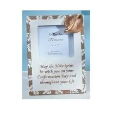 Roman Confirmation Picture Frames - for 3" x 3" Photo - Gold - Set of 6 White