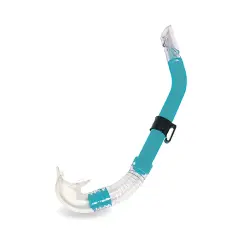 Swim Central 15" Light Blue and Clear Semi-Dry Top Adult Sport Swimming Pool Snorkel