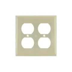 SUNLITE Ivory E212I 2 Gang Duplex Receptacle Plate