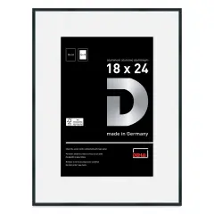 Deha Design Tribeca Frame - Black, 18" x 24", 12" x 18" Mat