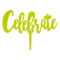 Celebrate Plastic Candle Holder Cake Topper, 1ct Lime
