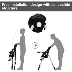 Foldable High chair with Multiple Adjustable Backrest Grey