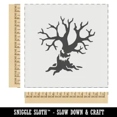 Spooky Scary Tree Monster Halloween Wall Cookie DIY Craft Reusable Stencil