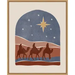 Boho Nativity II by Victoria Barnes Canvas Art Framed