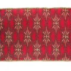 Melrose Christmas Star Red, Green and Gold Decoritive Wired Craft Ribbon 4" x 10 Yards