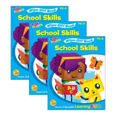 School Skills Wipe-Off&reg; Book Wipe-Off&reg; Book, 28 pgs, Pack of 3