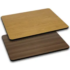 Emma and Oliver 30"x48" Rectangular Table Top with Reversible Laminate Top Natural/Walnut