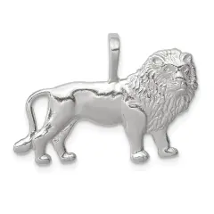 Sterling Silver Lion Charm Pendant Africa Animal Jewerly 18mm x 28mm