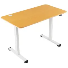 45.5 Inch Electric Height Adjustable Standing Desk with 2-Button Controller and Metal Frame Natural