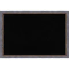 Two Tone Wood Framed Corkboard, Black Cork Two Tone Blue Copper