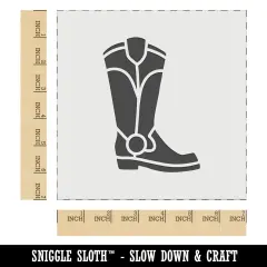 Cowboy Boot Western Wall Cookie DIY Craft Reusable Stencil