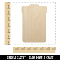 Garbage Trash Can Solid Unfinished Wood Shape Piece Cutout for DIY Craft Projects