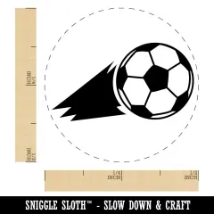 Soccer Ball Action Self-Inking Rubber Stamp for Stamping Crafting Planners Pink