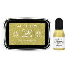 Antique Gold Pigment Ink & Reinker Bundle