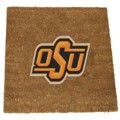 Memory Company NCAA Oklahoma State Cowboys Rectangular Coir Door Mat 29.5" x 19.5" Brown