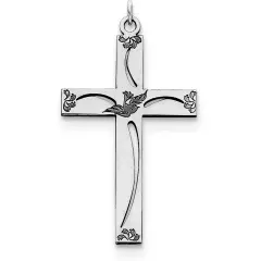 Sterling Silver Cross Charm Jewerly 37mm x 20mm
