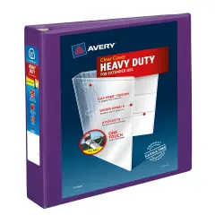Avery Heavy-Duty View 3 Ring Binder, 1.5" One Touch EZD Rings, 1 Purple Binder (79774)