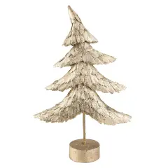 Northlight Layered Tree with Wooden Base Christmas Decoration - 18" - Bronze Finish
