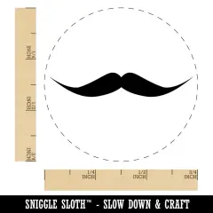 English Mustache Moustache Silhouette Rubber Stamp for Stamping Crafting Planners