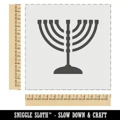 Menorah Hanukkah Wall Cookie DIY Craft Reusable Stencil