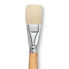 Escoda Clasico Chungking White Bristle Brush - Bright, Extra Long Handle, Size 28