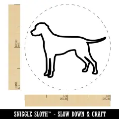 Dalmatian Dog Outline Self-Inking Rubber Stamp for Stamping Crafting Planners Brown