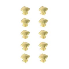 Marcel 1.2" Brushed Gold Square Knob Multipack (Set of 10)