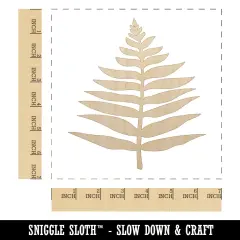 Fern Leaf Unfinished Wood Shape Piece Cutout for DIY Craft Projects