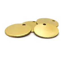 4 or 20 Pieces: 20 mm, 304 Stainless Steel, Gold Plated Stamping Tag Blanks
