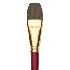 Blick Master Synthetic Kolinsky Brush - Short Handle, Flat Wash, Size 1"